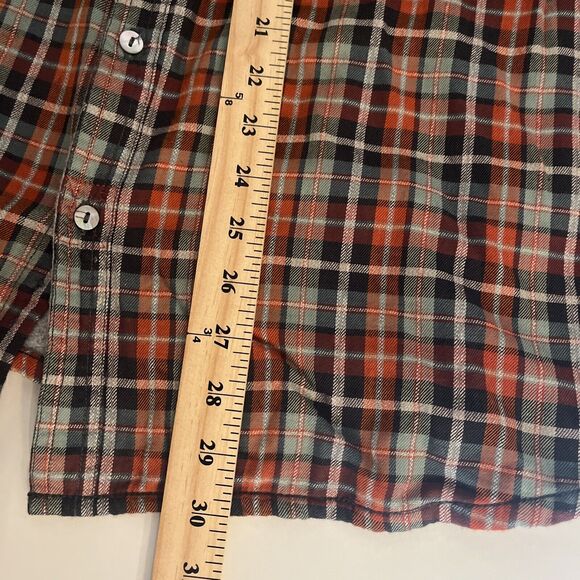 Carbon 2 Cobalt Mens Flannel Shirt Medium L/S Lined Button Up Cotton Plaid - Picture 8 of 10